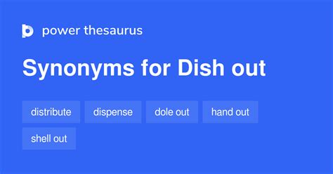 dishing out synonym